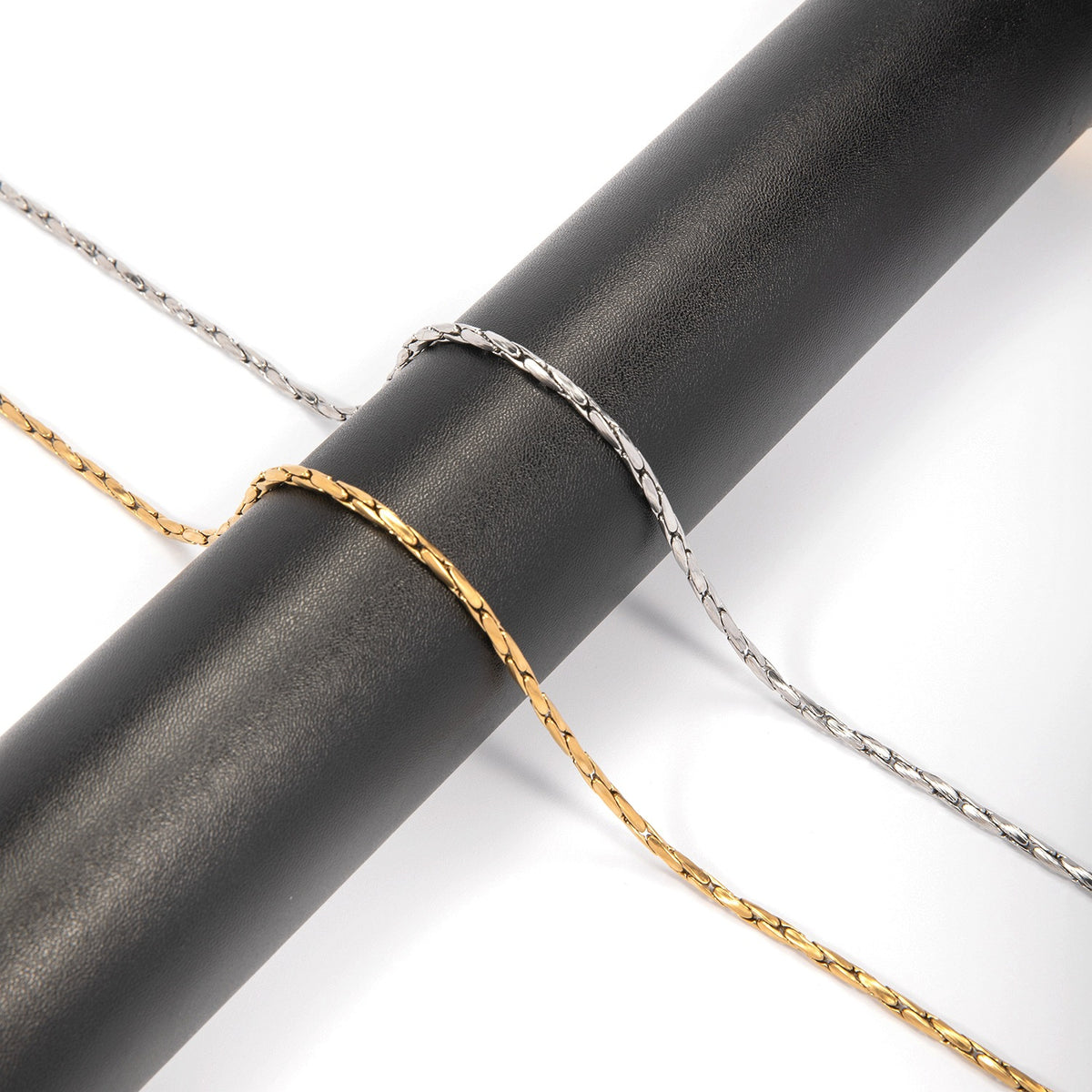 10/20m 18K Real Gold Plated Over Stainless Steel Flat/Round Cobra Chain Findings