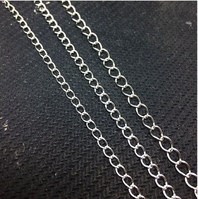 20/50 Meters Stainless Steel Extender Soldered Curb Chain Welded Link 3 Sizes You Pick