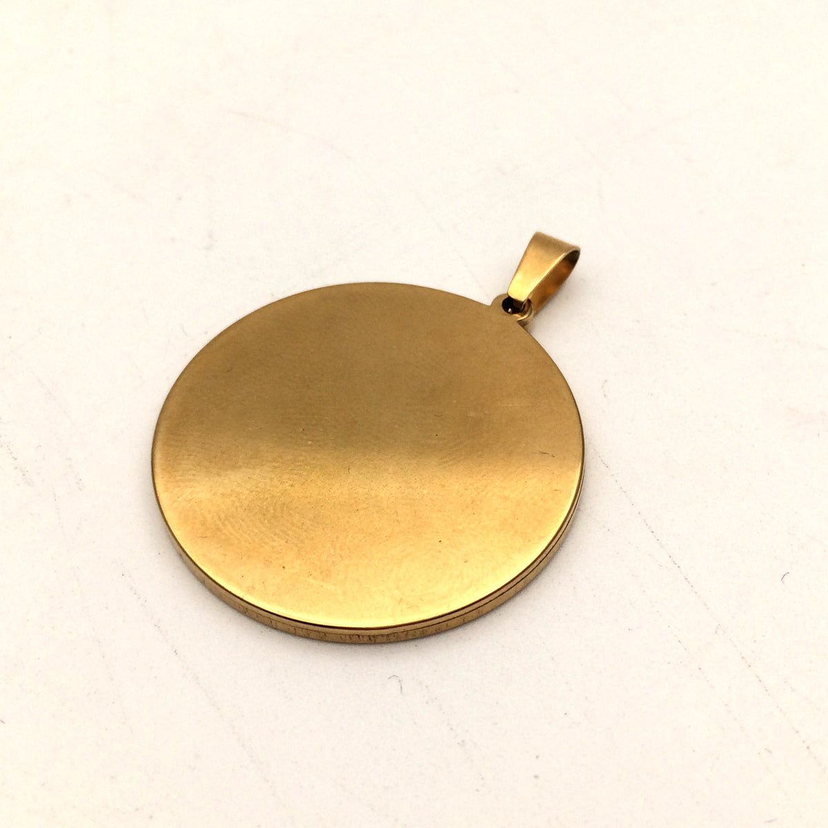 10pcs Real Gold Plated Solid Stainless Steel Cabochon Settings Round Bezel Tray Blanks Pendants with Clasp from 10mm to 40mm
