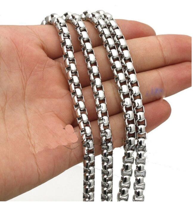 10 Meters Stainless Steel Square Rolo Link Chain 2.0mm 3.0mm 4.0mm Wide Open Link