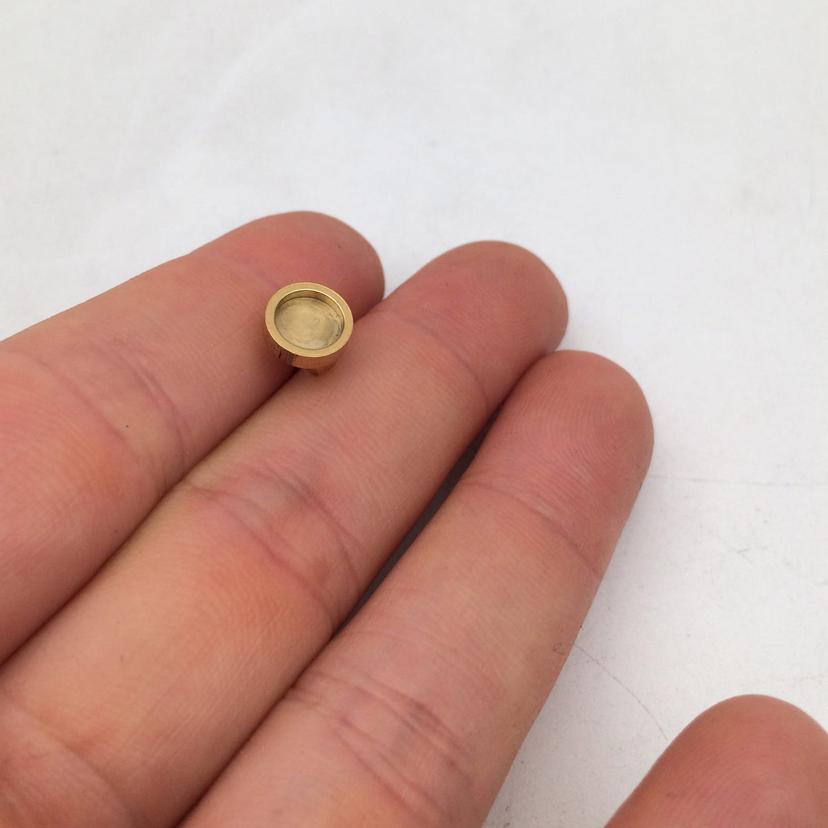 100pcs 18k Gold Rose plated Stainless Steel Earring Posts Studs Settings Bezels Cabochons Tacks Thick Bezel 4/6/8/10mm inner
