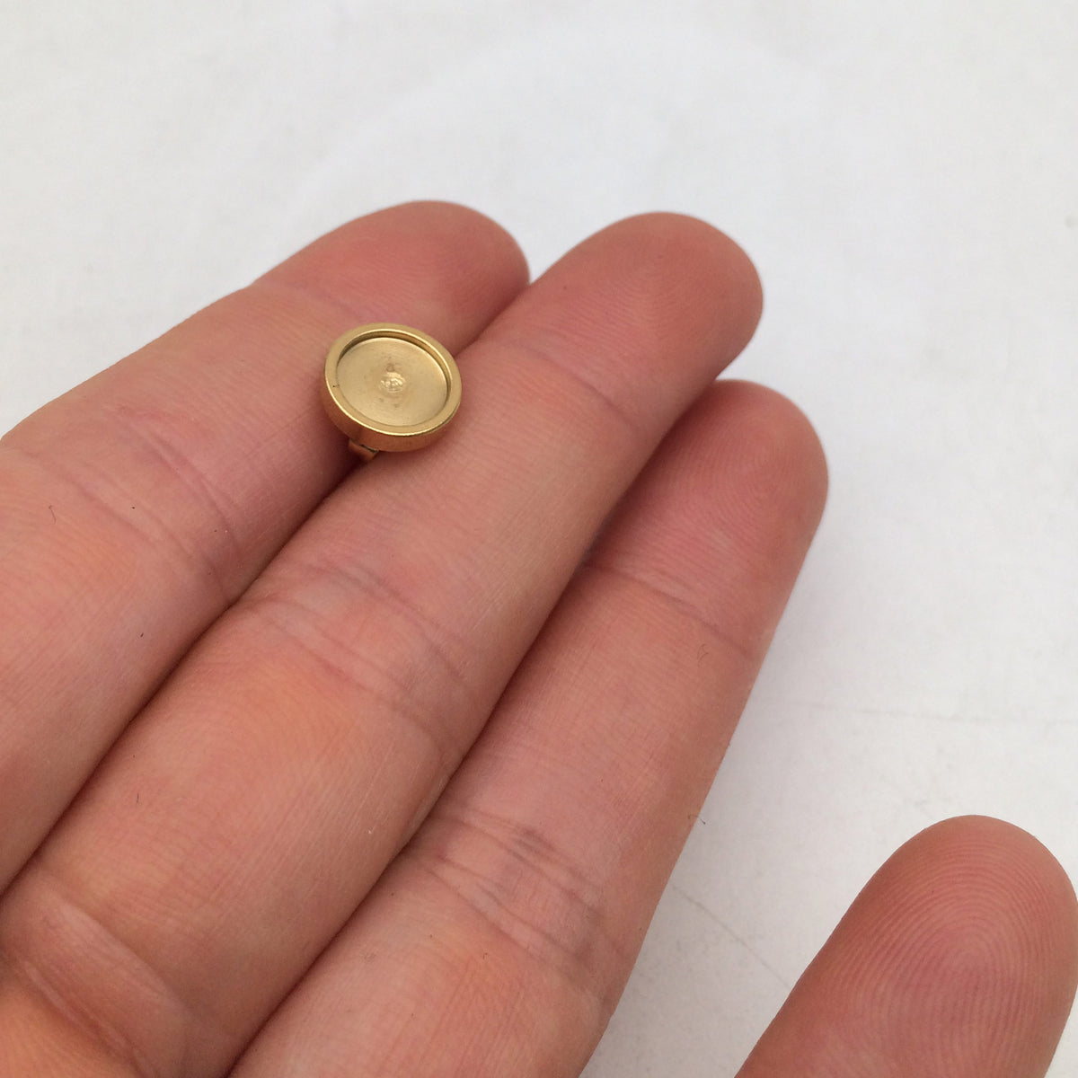 100pcs 18k Gold Rose plated Stainless Steel Earring Posts Studs Settings Bezels Cabochons Tacks Thick Bezel 4/6/8/10mm inner