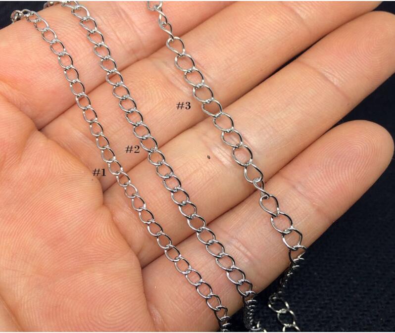 20/50 Meters Stainless Steel Extender Soldered Curb Chain Welded Link 3 Sizes You Pick