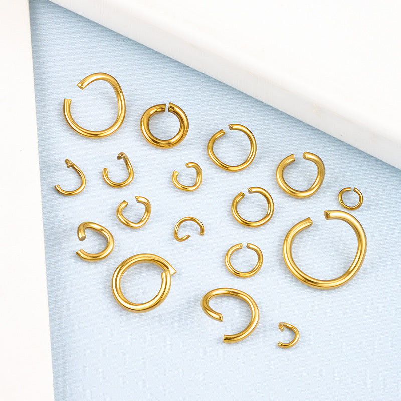 1000pcs Stainless Steel Real Gold plated Open Round Jump Rings Soldered YOU Pick the Size