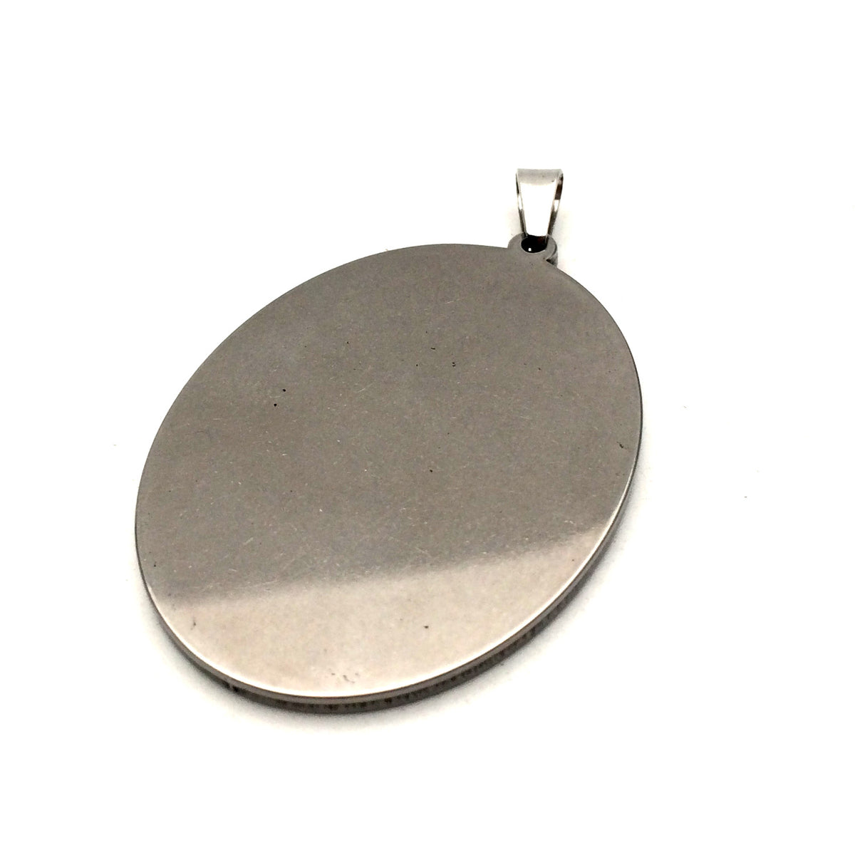 10/50pcs Stainless Steel Oval Cabochon Settings Bezel Tray Pendant Blanks with Clasp
