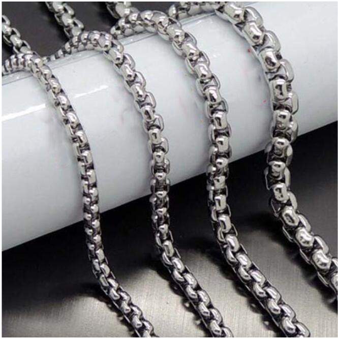 10 Meters Stainless Steel Square Rolo Link Chain 2.0mm 3.0mm 4.0mm Wide Open Link