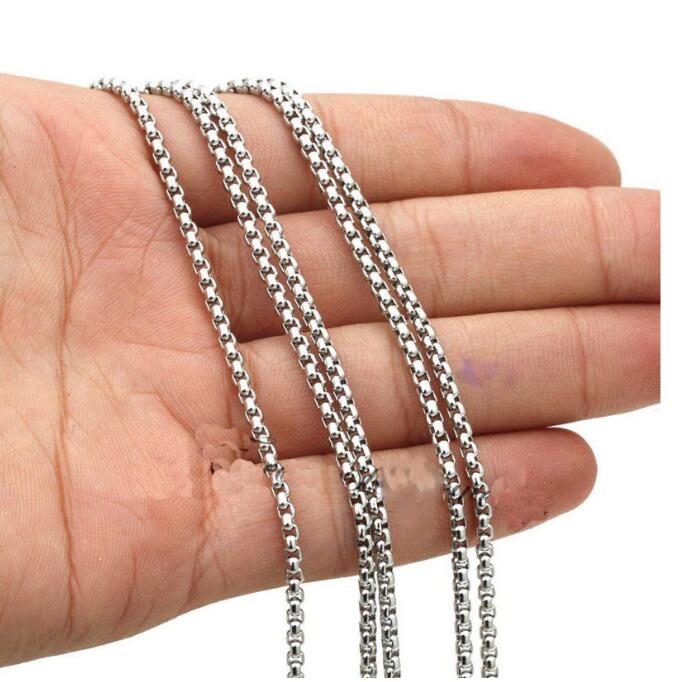 10 Meters Stainless Steel Square Rolo Link Chain 2.0mm 3.0mm 4.0mm Wide Open Link