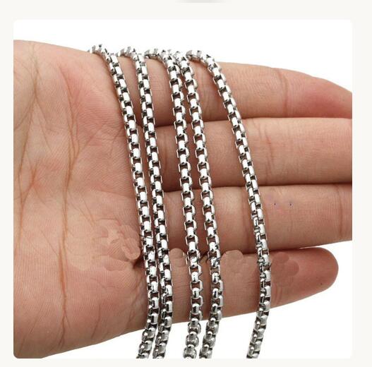 10 Meters Stainless Steel Square Rolo Link Chain 2.0mm 3.0mm 4.0mm Wide Open Link