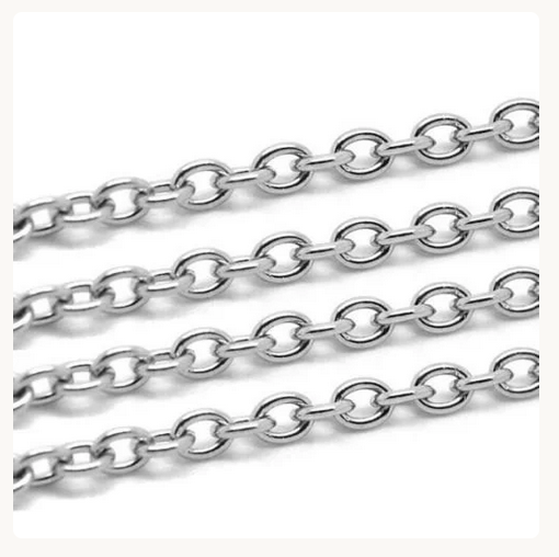 20m ROUND Stainless Steel Soldered Cable Chain welded Oval Link Jewelry Making 5 size