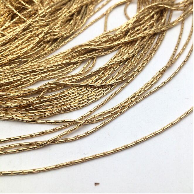 10/20m 18K Real Gold Plated Over Stainless Steel Flat/Round Cobra Chain Findings
