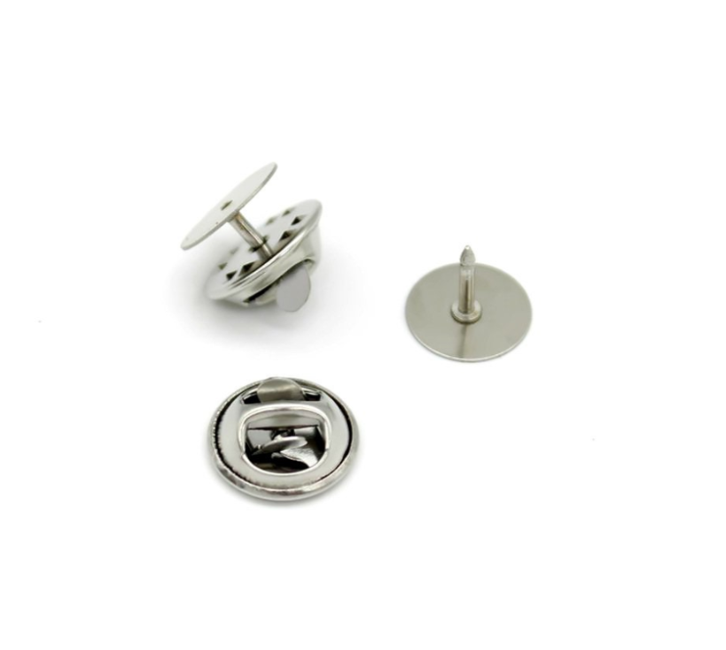 100pcs Stainless Steel Tie Tacks Blank Pins with Clutch Back  Lapel / Scatter Pin Clutch Back Jewelry Findings